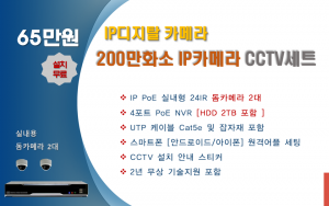 최고급형    200만화소 IP디지탈 카메라 CCTV세트 /실내용 2대